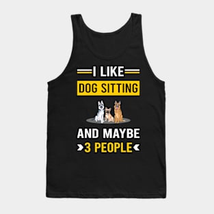 3 People Dog Sitting Tank Top